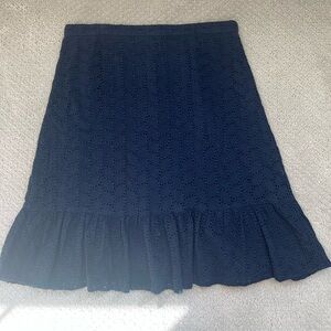 Draper James Navy A-Line Skirt